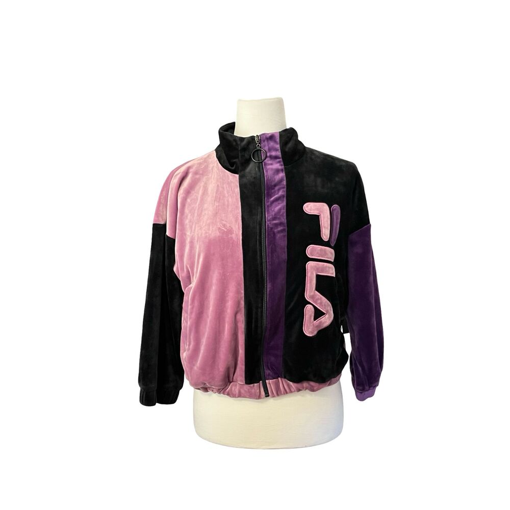 🔥 FILA AYA PURPLE TRACK JACKET RETRO VIBES US MEDIUM GUC! 🔥